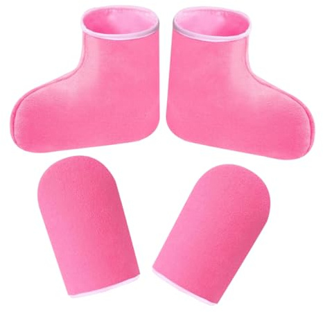 Ipetboom Guanti per Pedicure e Manicure Accessori per Spa Guanti Isolanti Conservazione del Calore Idratazione delle Mani Cura Completa di Mani e Piedi