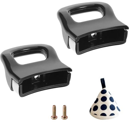 2 Pezzi Manici per Pentole in Lega di Alluminio, PHMING Manico Padella Universale, Adatti per Padelle, Casseruole e Pentole a Pressione, Resistenti al Calore e Durevoli (Nero)