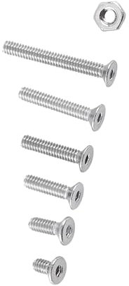 UPALDHOU Hex -Sockelschraubenschraube/Befestigungsmittel A2 A2 Edelstahl 250pcs Befestigungsmittel für die Maschinenindustrie (C: Flacher Kopf)