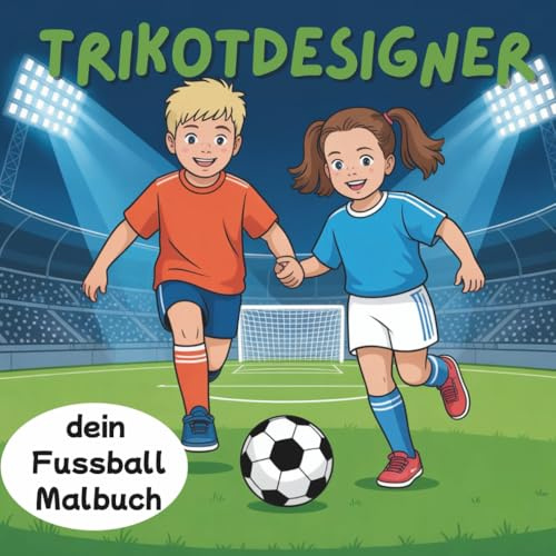 Fussball Trikot Designer Malbuch für Kinder ab 6: Gestalte deine Fussballtrikots selbst! 50 einzigartige Motive zum Ausmalen und Vorlagen zum Selbstgestalten