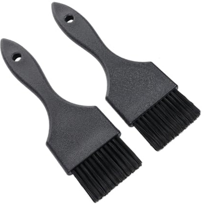 Genérico 2 Pinceles para Teñir el Cabello Negro Brochas Profesionales de ABS y Nailon para Peluquería Cerdas Ergonómicas para Aplicación Precisa de Tinte y Tratamientos Capilares