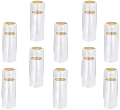 VALICLUD Films de Scellage pour Bouteilles de Vin 30 Mm, Capsules Thermorétractables Transparentes, Lot de 50 Pièces, Accessoires pour Cave à Vin, Bouchons Étanches pour Mise en Bouteille