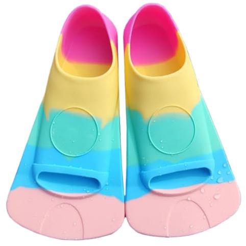 Barn simmar fenor, fenor för simning barn Sport Fins Food-Silicone Swim | Swimming Training Accessory, Diving & Snorkeling Equipment för pooler, stränder, utomhus sjöar