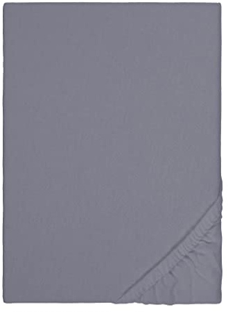 biberna Feinbiber Spannbetttuch 90x200-100x200 cm grau | 100% Baumwolle Flanell | Spannbettlaken Biber für Einzelbetten | Made in Germany | weich & mit Rundumgummizug | Modell 0002744