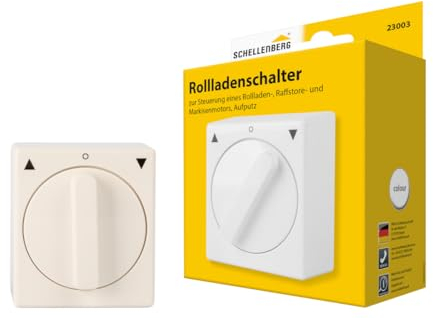 Schellenberg 23003 Shutter Switch Push-Button or Latch Toggle Surface-Mounted White