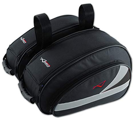 Borse Coppia Laterali Tessuto Cordura Universali Moto Sportiva Naked Nero