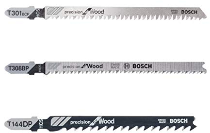Bosch Accessories Bosch Professional 2607010905 Sägeblätter 30 – teiliges Stichsägeblatt Set | Setinhalt: T 144 DP 301 BCP T 308 BP Precision for Wood, grau