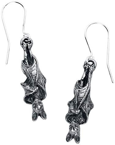 Alchemy Gothic Awaiting The Eventide - Juego de pendientes de color plateado
