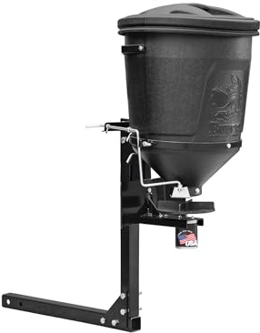 Buyers Products UTVS16 Écarteur de Diffusion UTV pour sel, graines d'herbe, Engrais, graines de cerf et Plus Encore, capacité de 68 kg avec Couvercle, épandeur Toutes Saisons UTV