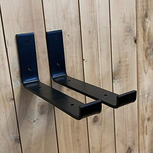 BMF Direct® Regalhalterungen, robust, industrielle Winkelstreben für rustikale Gerüste, Garage, Wandmontage, Vintage-Regale (Paar)