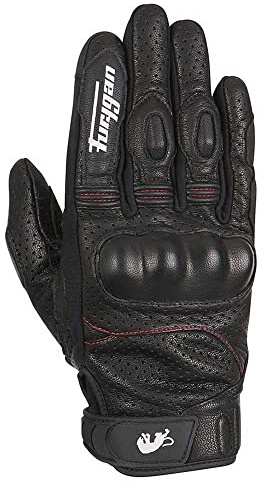 FURYGAN TD21 Gants de Moto Homme - Paume 100% Cuir & Perforé - Gants d'été - Ventilation optimale - Protection Métacarpes D3O - Tailles différentes.