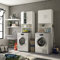 Dmora Armadio multiuso a 2 ante, 100% Made in Italy, Mobile per lavanderia portalavatrice, cm 65x32h195, colore Bianco
