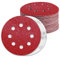 Schleifpapier 125mm Klett 40 Körnung Schleifscheiben für 8 Loch Exzenterschleifer (70 Stück)