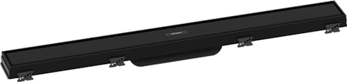 hansgrohe RainDrain Match - Canaleta para ducha (700 mm, marco ajustable, color negro mate)