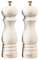 Bill.F Salz- und Pfeffermühlen-Set, Holz-Pfeffermühle, 2er-Set Manuelle Salz-Pfefferstreuer-Mühle, nachfüllbar, 7 Zoll (Milchweißes Set)