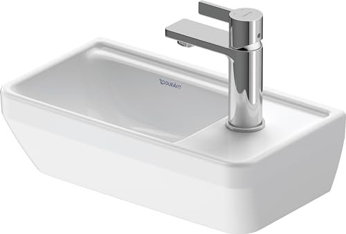 Duravit D-Neo lave-mains, 400x220 mm, 1x trou pour robinet, sans trop-plein, 73940004, Coloris: Blanc avec Wondergliss