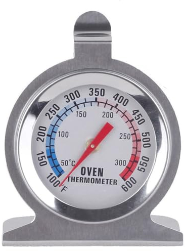 INRIGOROUS Stainless Steel Dial Oven Thermometer - Portable Food Cooking & Baking Temperature 50-300℃ Measurement Range for Home Kitchen