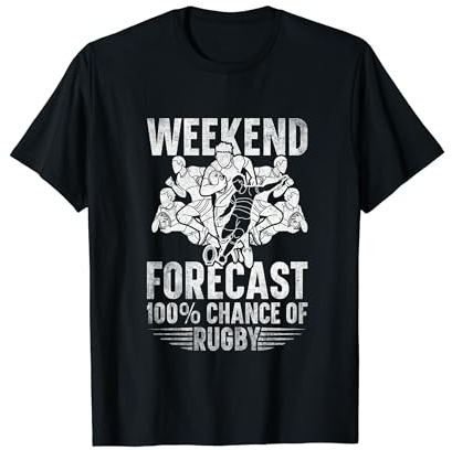 Wochenendvorhersage 100% Rugby-Chance T-Shirt