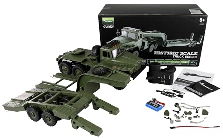 Amewi Ural B36 Militär LKW 6WD mit Tieflader RC ferngesteuert 1:16 RTR, grün
