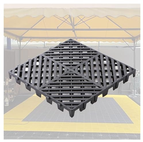 Modular Interlocking Floor Tiles, Soft PVC Garage Sauna Tent Hot Tub Outdoor Camping Floor Tiles for Indoor and Outdoor Use(Grey,50x50x5CMCM-16piece)