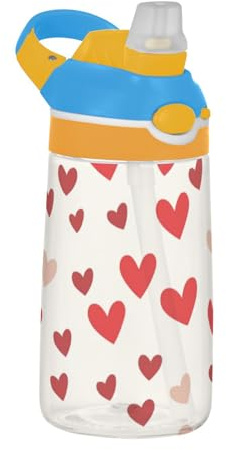 Bottiglie d'acqua sportive leggere e trasparenti con coperchio a beccuccio antiperdite, per acqua, latte, succhi di frutta, scuola, campeggio, sport