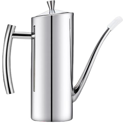 Nonrust Steel Oil Dispenser Leak Proof Design With Press Button For Precise Pouring Food Grade 304 Kitchen Essential Nonrust Steel Oil Dispenser