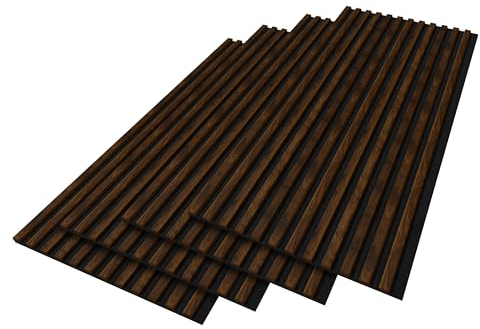 Stegu PROLINE Akustiklamellen Haselnuss – 120x60 cm, 4 Stück – FSC®-zertifiziert – Akustikpaneele – Schallabsorption und Stilvolle Wandgestaltung