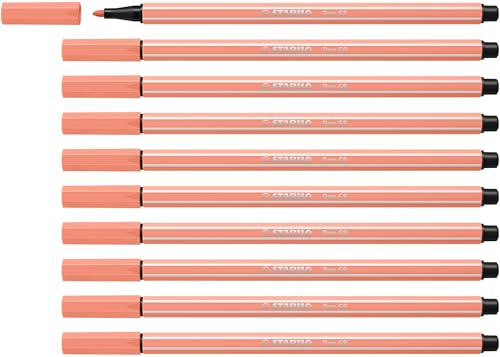 STABILO - Premium-Filzstift - Pen 68 | 10er Pack, apricot