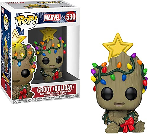 Funko Pop! Bobble Marvel: Guardians of The Galaxy - Holiday - Groot - Vinyl-Sammelfigur - Geschenkidee - Offizielle Handelswaren - Spielzeug Für Kinder und Erwachsene - Movies Fans