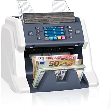 RIBAO BC-55 geldzählmaschine scheine，UV/MG/IR/CIS-Fälschungserkennung, Wertzählung in mehreren Währungen, Banknotenzähler, Lesen der Seriennummer, 2 Jahre Garantie