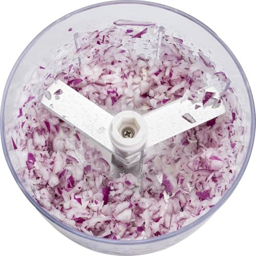 Lurch 10288 Chopper med dragrep/multihackare för skärning eller krossning av frukt, grönsaker, nötter, örter och mycket mer. Av plast, vit, svart, transparent