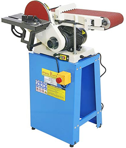 Pro-Lift-Montagetechnik Bandschleifer Tellerschleifer 750W Bandschleifmaschine 230V Schleifmaschine Grinder Metall Holz Schleifer Schleifgerät Profi schwenkbar