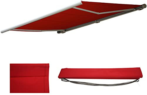 Mendler Funda para toldo T124, funda de repuesto para protección solar, 5 x 3 m, poliéster, color burdeos