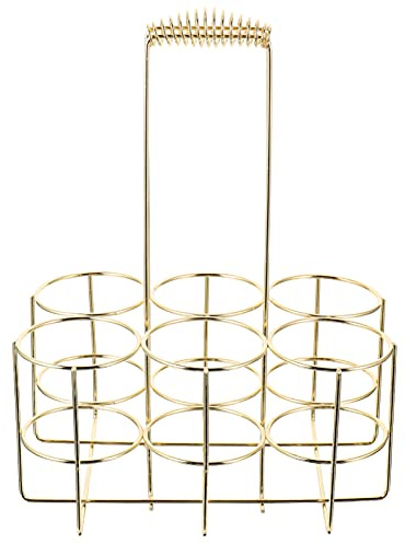 OSALADI Beer Rack Wine Bottle Drink Carrier Wine Luggage Carrier Beer Storage Crate Milk Bottle Basket Vintage Shelf Metal Bottle Racks Crate Basket Desktop Alloy
