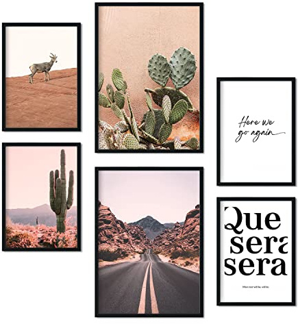 Nacnic Set 6 Mexiko Plakate - Wandbild Kunstdruck Deko Posters & Prints - Inneneinrichtung im Kunstgalerie - A3 und A4 - ungerahmt