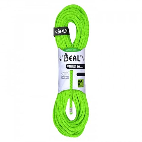 Beal Virus 10MMx200M SOLID Green Kletterseil, Uni, Einheitsgröße