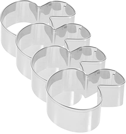ifundom 4pièces Champignon Acier Inoxydable Lot Pour Fondant Et Pâtisserie Outil De Découpe Pour Biscuits Au Sucre