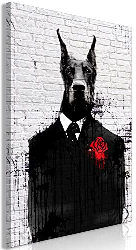 murando - Akustikbild Tiere Bilder Akustikschaum Hochleistungsschallabsorber Schallschutz Leinwand 1 tlg Wandbild Raumakustik Schalldämmung Ziegel Graffiti g-A-0322-b-a
