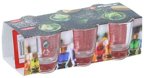 alpina Verres à Shot Lot de 6 - Verre a Digestif de 45 ml - Verres Lavables au Lave-Vaisselle - Parfaits pour les Shots et les Jeux de Boisson - Transparent