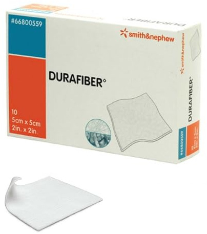 Sterile Wundkompresse, hohe Saugfähigkeit, aus widerstandsfähigen Gelfasern, 5 x 5 cm, 10 Stück