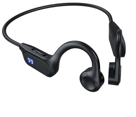 HEIBTENY Auriculares con sonido óseo Bluetooth, auriculares inalámbricos de conducción, IPX7, resistentes al agua, modo MP3, auriculares deportivos, sonido de alta fidelidad para corredores, fitness