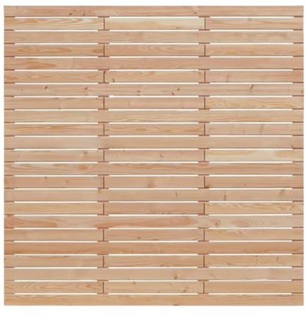 Mega Holz Sichtschutzzaun Set Valentina Lärche 1260x180 cm - Naturbelassener, witterungsbeständiger & pflegeleichter Holz-Gartenzaun - Inkl. Pfosten & Montagematerial - Sichtschutz-Komplettset