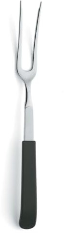 AMEFA Buffet - Tenedor para asar (acero inoxidable 18/10, apto para lavavajillas, tenedor de carne, tenedor para asar, trinchar, tenedor para barbacoa, mango negro)