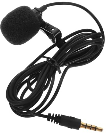 TOYANDONA Ansteckmikrofon Aufnahmemikrofon Kondensatormikrofon 1,5m Rauscharme Aufnahme für Podcast Interview Innen und Außen