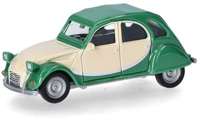 Herpa Modellauto Citroen 2CV Charleston, grün/beige, Miniatur im Maßstab 1:87, Sammlerstück, Made in Germany, Modell aus Kunststoff