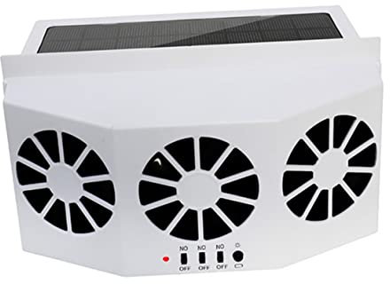VALICLUD Solar Car Window Fan Lightweight Portable Exhaust Fan for Air Circulation Simple Installation for Cooling and Odor Elimination in Vehicles