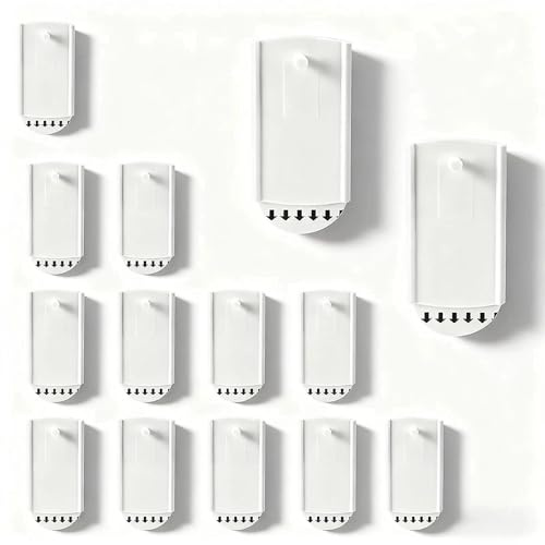SHENGYIG 14 Ganchos Autoadhesivos para Cuadros - Sin Agujeros, Máxima Resistencia y Fácil Instalación, Soportan Gran Peso, Lengüeta para Colgar Marcos, Fotos y Posters (Blanco, Pack de 14)