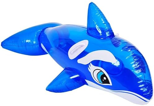 FAHAAM Inflatable Dolphin Pool Float, Inflatable Whale Pool Float, Swimming Pool Toy, Kids Inflatable Ride-On Toys, Decorative Floating Mat for Water Fun Quick, Swimming Pool and Beach Toy for Kids.