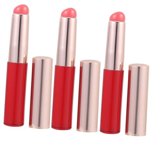 LALADEFIEE 3 piezas Brochas de Labios de Silicona con Tapa Portátil para Aplicación Precisa y Cómoda de Barra de Labios Diseño Ergonómico para Maquillaje Profesional Viaje