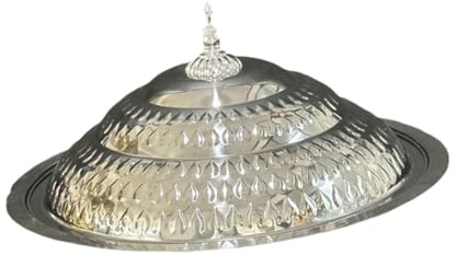 Qectial Käseglocke Zum Schmelzen von Käse, Grilldeckel, Mehrzweck Marinadendeckel Zum Kochen, Grillen, Teppanyaki Und Mehr, Silber